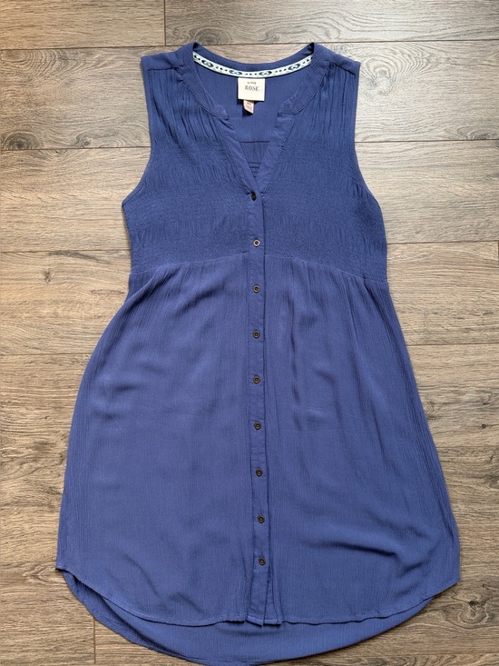 Knox Rose Dresses & Skirts - Knox Rose Blue Sleeveless Button Front Midi Dress | XS | Boho